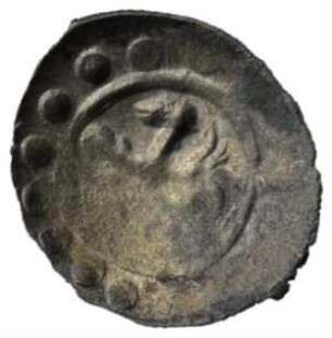 Fundmünze, Pfennig (Schüsselpfennig), 16.-17. Jh.
