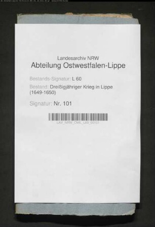 Schutzbriefe (Original/Abschrift) der Kriegsparteien für die Grafschaft Lippe und einzelne Städte und Ämter