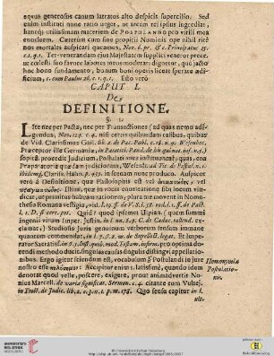 Caput I. Definitione