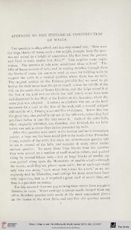 Appendix to the Historical Construction of Walls