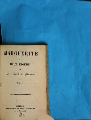 Marguerite ou deux amours, 1