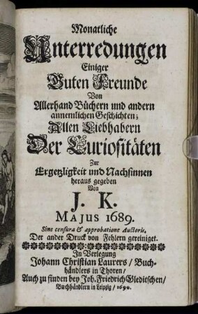 Majus 1689.
