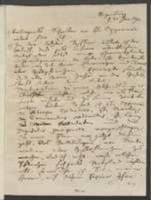 Brief von Johann Jacob Kohlhaas