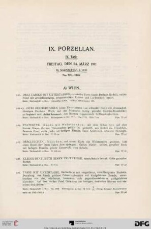 IX. Porzellan. (No. 921-1165)
