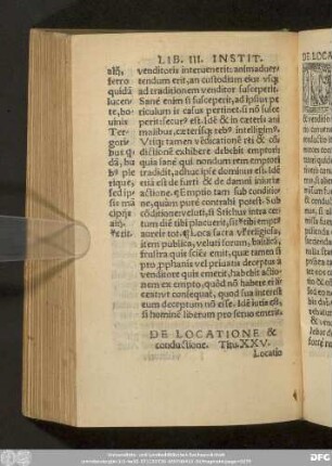 De Locatione & conductione. Titu. XXV.