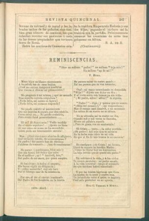 Reminiscencias.