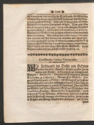 Constitutio Caesaris Provincialis, de Cessionibus.