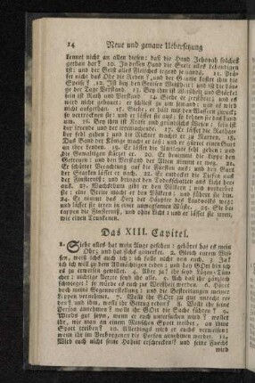 Das XIII. Capitel.