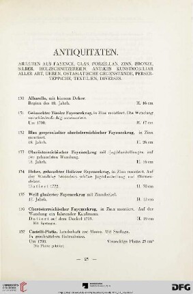 Antiquitäten (Nr.130-406)