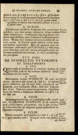Tit. XXVI. De Suspectis Tutoribus Et Curatoribus
