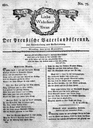 No. 75., vom 17ten September