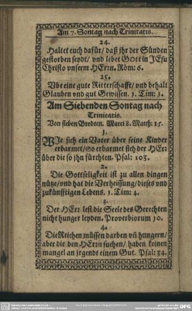 Am Siebenden Sontag nach Trinitatis