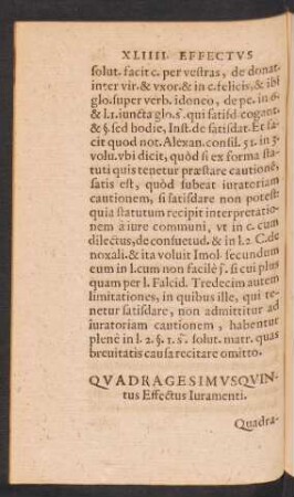 Quadragesimus Quintus Effectus Iuramenti.