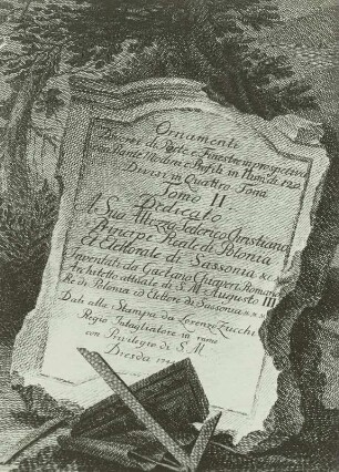 "Ornamenti Diversi di Porte e Finestre" - Titelseite des zweiten Bandes