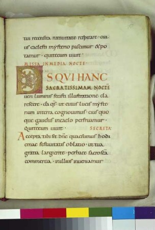 Guntbald-Sakramentar — Schriftseite mit Initiale, Folio fol. 10r