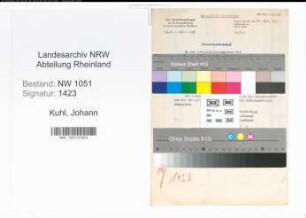 Entnazifizierung Johann Kuhl , geb. 24.09.1906 (Stadtrentmeister)