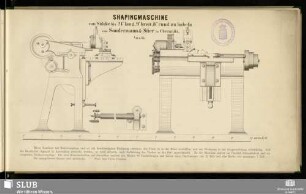Shapingmaschine um Stücke bis 24" lang, 9" breit, 8" rund zu hobeln : 1/10 n. Gr.