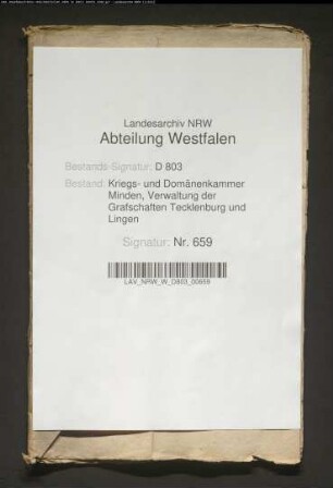 Erteilung der Schuldkonsense auf Greven-Stätte, Kirchspiels Ibbenbüren
