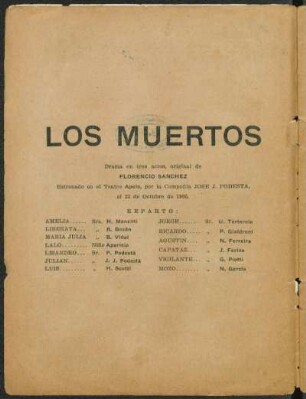 Los muertos : drama en tres actos