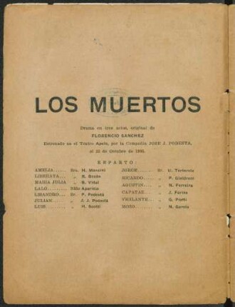 Los muertos : drama en tres actos