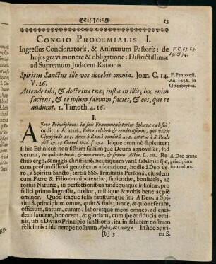 13-27, Concio Prooemialis I.