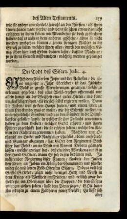 Der Todt deß Sisara. Judic. 4.