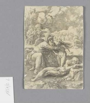 Erschaffung Evas, Blatt 1 der Folge "Geschichte von Adam und Eva"