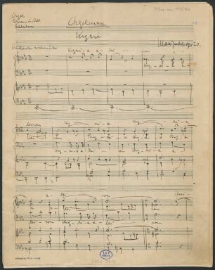 Orgelmesse op. 20 - BSB Mus.ms. 17564 : Orgel, Sopran u. Alt, Bariton