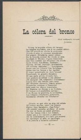 La cólera del bronce