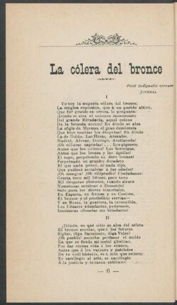 La cólera del bronce