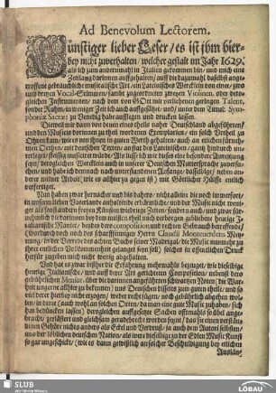 Ad benevolum lectorem