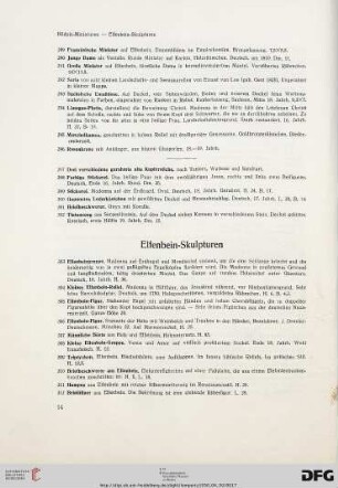 Elfenbein-Skulpturen (Nr. 303-324)