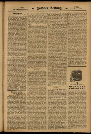 Dritte Ausgabe vom Samstag, den 27. September 1913.