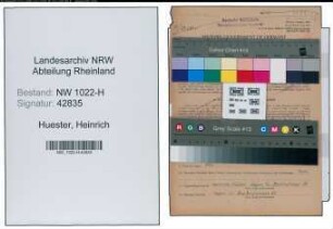 Entnazifizierung Heinrich Huester , geb. 01.11.1896 (Schaffner)