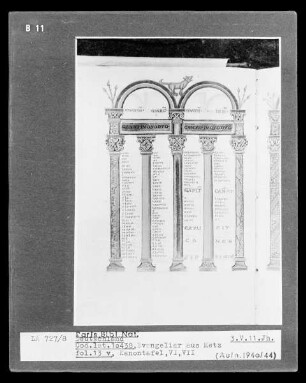 Evangeliar aus Metz — Evangeliar aus Metz, Folio 13Kanontafel
