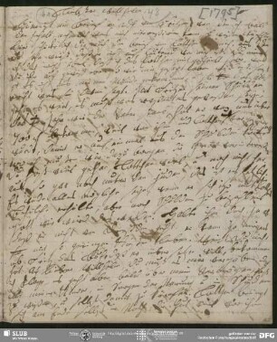 Eigenh. Brief von Johanna Christiane Erdmuthe Schlegel an August Wilhelm von Schlegel, Hannover, 1795