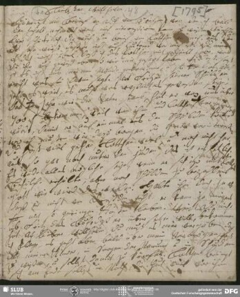 Eigenh. Brief von Johanna Christiane Erdmuthe Schlegel an August Wilhelm von Schlegel, Hannover, 1795