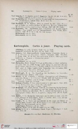 Kartenspiele (Nr. 7126 - 7242)