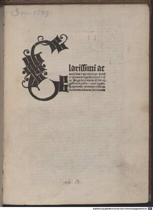 De rerum et verborum significatione; De regulis iuris : mit Vorrede des Autors an den Leser, Erfurt 22.6.1499