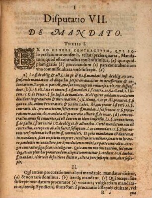 Classis I. disp. VII. de mandato
