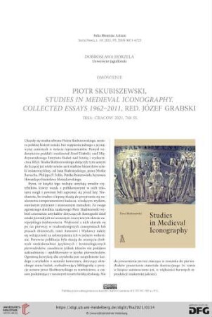 [Rezension von: Piotr Skubiszewski, Studies in medieval iconography. Collected essays 1962–2011]