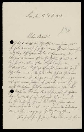 Nr. 8: Brief von Hermann Minkowski an Adolf Hurwitz, Bonn, 18.8.1892