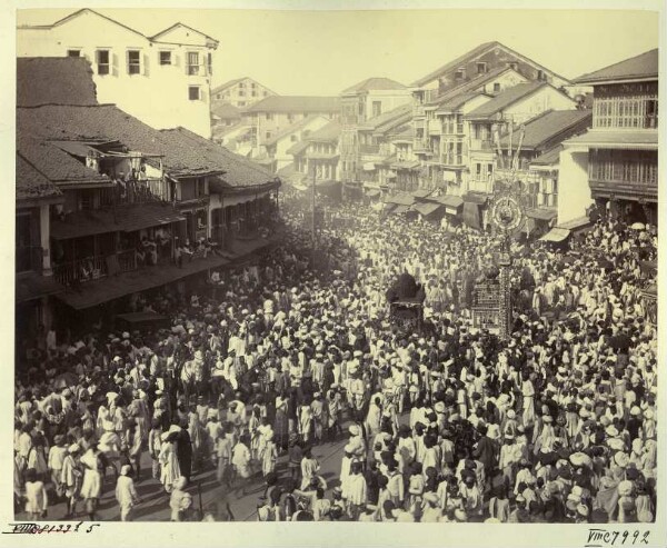 Festzug gläubiger Mohamedaner in Bombay