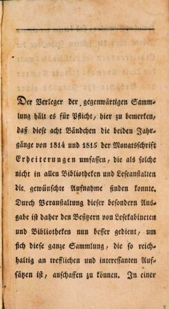 Ernst und Laune in Erzählungen für Erholungsstunden, 1. 1816