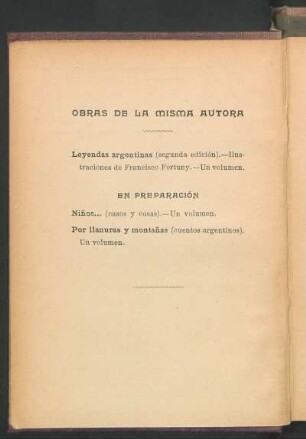 Obras de la misma autora