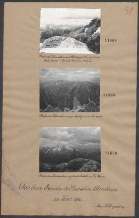 Blick vom Dürrenstein auf Monte Cristallo und Piz Popena
