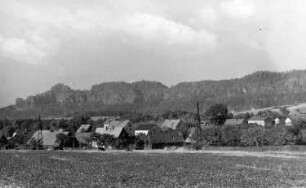 Reinhardtsdorf-Schöna-Schöna. Ortsansicht, Ansichtskarte