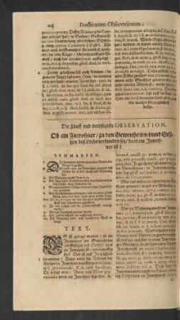 Die Fünff und dreyssigiste Observation.