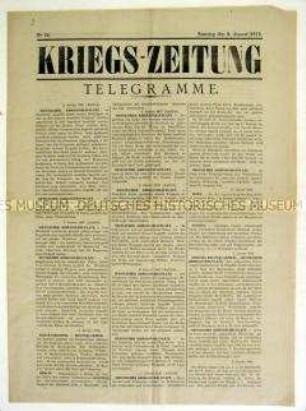 Nachrichtenblatt für die deutschen Truppen im besetzten Frankreich "Kriegs-Zeitung"
