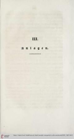 III. Anlagen